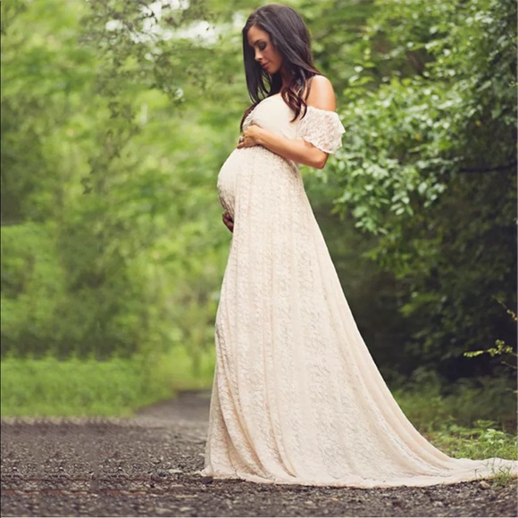 Dresses & Skirts - Maternity pregnancy maxi dress photoshoot gown